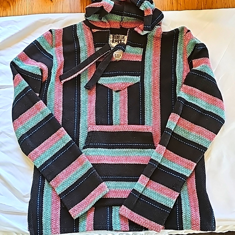 Baha hoodie, Mexican drug rug